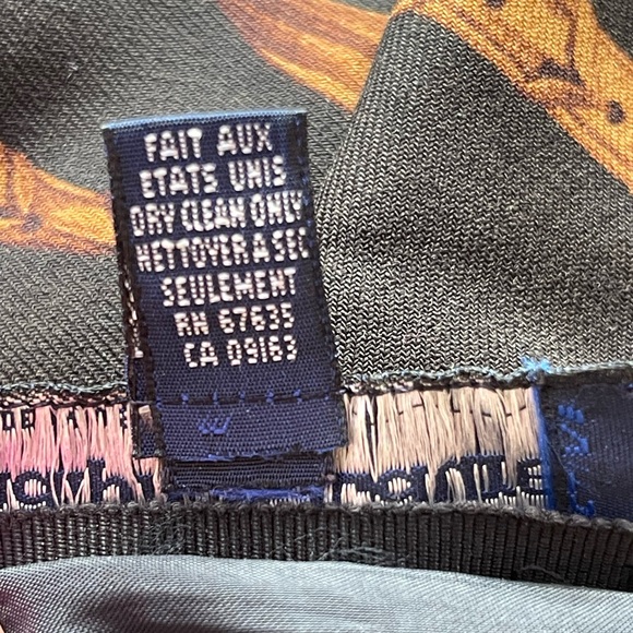 RALPH LAUREN Equestrian Horse Bit Hunter Black Red Lined Wool Wrap Skirt 8 USA - Picture 12 of 14